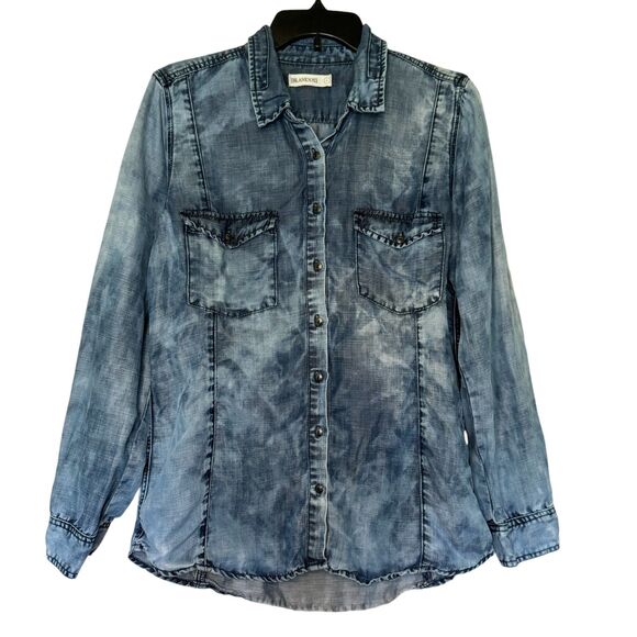 Blank NYC Blue Button Down Shirt - Picture 1 of 10